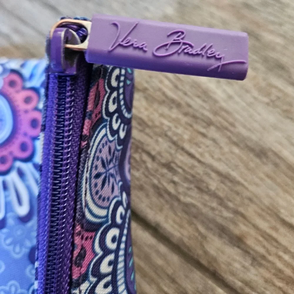 NWOT Vera Bradley Purple 3 Ring Binder Zipper Pouch Bag